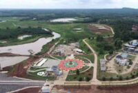 Proyek pembangunan Bendungan Margatiga | Foto: Ist.