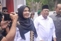 Eva Dwiana dan Deddy Amarullah mendaftar ke KPU Bandar Lampung | Foto: Ist.