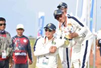 Atlet Paramotor Lampung Ayangsyah saat menerima mendali di PON XXI Aceh-Sumut | Foto: Ist.