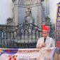 Patung Manneken Pis pakai baju adat Lampung | Foto: Ist.