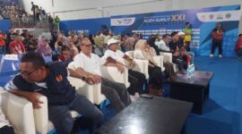 Pj Gubernur Samsudin Saksikan Pertandingan Angkat Besi PON XXI | Foto: Ist.