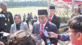 Pj Gubernur Lampung Samsudin usai menjadi inspektur upacara pada Peringatan Hari Kesaktian Pancasila Tahun 2024 | Foto: Ist.