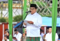 Pj. Gubernur Lampung Pimpin Upacara Hari Santri 2024 | Foto: Ist.
