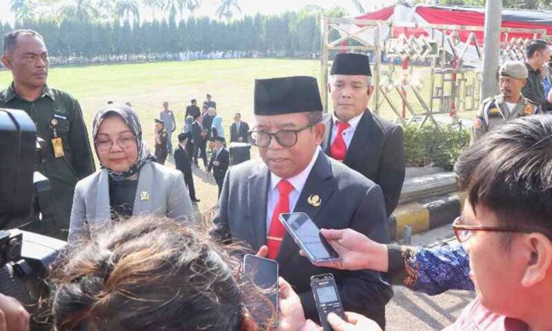 Pj Gubernur Lampung Samsudin usai menjadi inspektur upacara pada Peringatan Hari Kesaktian Pancasila Tahun 2024 | Foto: Ist.