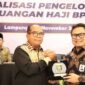 Pj Gubernur Lampung Samsudin hadiri kegiatan Sosialisasi Pengelolaan Keuangan Haji BPKH bertempat di BBC Hotel Bandar Jaya | Foto: Ist.