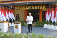 Menteri Koordinator Bidang Pangan Zulkifli Hasan meresmikan Pasar Natar | Foto: Ist.