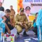 Pj Gubernur Lampung Tinjau Pelayanan Posyandu dan Program Penanggulangan Stunting di Lampura | Foto: Ist.