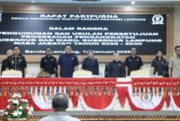 DPRD Lampung Setujui Pengesahan Pengangkatan Gubernur dan Wagub Terpilih Periode 2025-2030 | Foto: Ist.