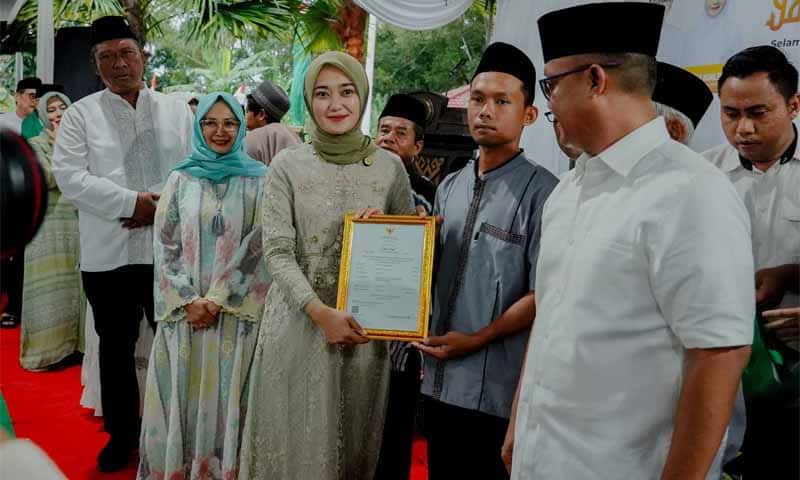 Wakil Gubernur Lampung, Jihan Nurlela melaksanakan kunjungan kerja dalam rangka Safari Ramadan 1446 H | Foto: Ist.