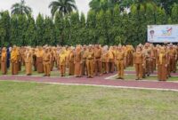 Apel mingguan dan peringatan Hari Keluarga Nasional (Harganas) ke-32 Tahun 2025 Pemprov Lampung | Foto: Ist.
