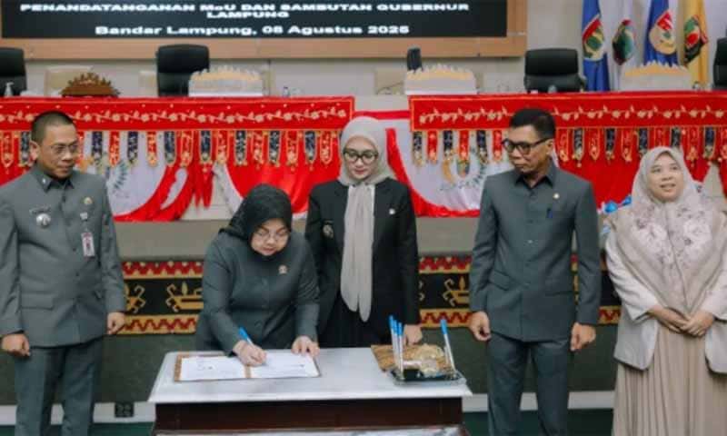 Pemprov Lampung dan DPRD Tandatangani Kesepakatan KUA-PPAS APBD 2026 | Foto: Ist.
