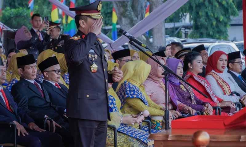Upacara Penurunan Bendera Merah Putih Pemprov Lampung | Foto: Ist.