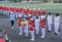 Upacara Penurunan Bendera Merah Putih di Pemprov Lampung | Foto: Ist.