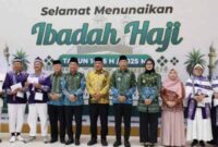 Keberangkatan Kloter Pertama Jamaah Haji Lampung tahun 2025 | Foto: Ist.
