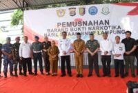 Acara Pemusnahan Barang Bukti Narkotika yang diadakan oleh Badan Narkotika Nasional Provinsi (BNNP) Lampung | Foto: Ist.