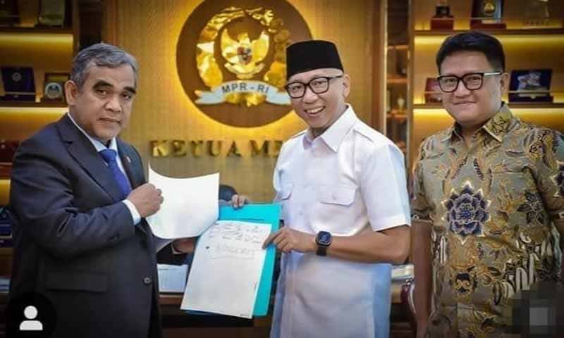 Gubernur Bersama Ketua DPRD Sampaikan 10 tuntutan Aliansi Lampung Melawan Kepada Ketua MPR RI | Foto: Ist.