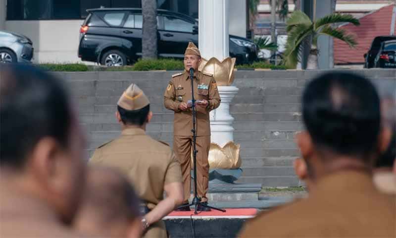 apel mingguan di lingkungan Sekretariat Daerah Provinsi Lampung | Foto: Ist.