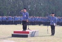 Upacara Bulanan di Lingkungan Pemerintah Provinsi Lampung | Foto: Ist.