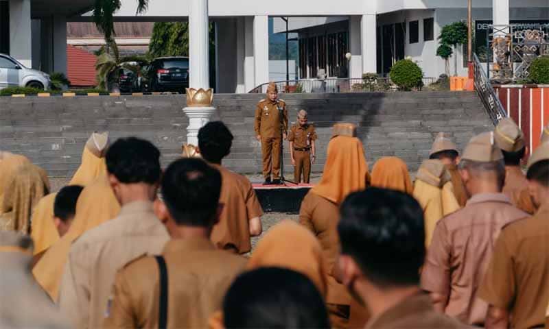 Apel Mingguan di lingkungan Sekretariat Daerah Provinsi Lampung | Foto: Ist.