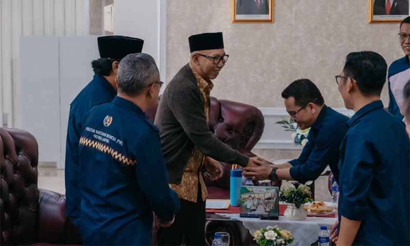 Gubernur Lampung Rahmat Mirzani Djausal menerima audiensi PWI Lampung | Foto: Ist.
