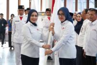 Ketua Palang Merah Indonesia (PMI) Provinsi Lampung, Purnama Wulan Sari Mirza melantik Kepengurusan 8 PMI Kabupaten masa bakti 2025–2030 | Foto: Ist.
