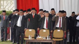 Upacara Peringatan Hari Pahlawan bertempat di Lapangan Korpri Kantor Gubernur Lampung | Foto: Ist.