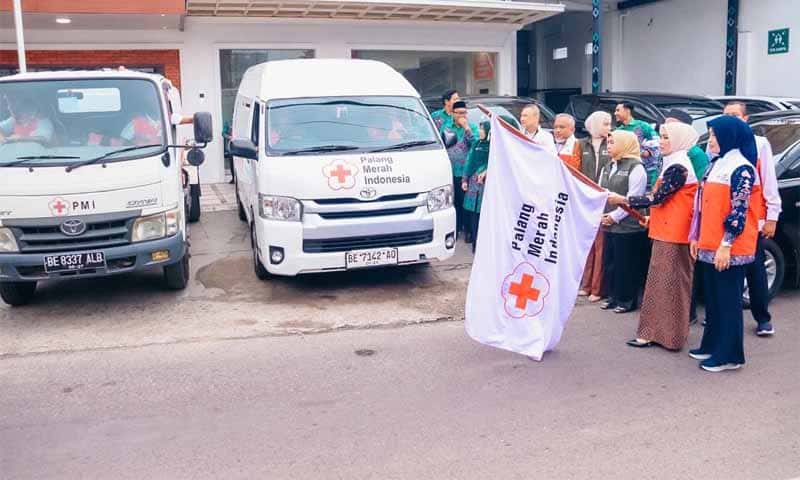 Palang Merah Indonesia (PMI) Provinsi Lampung mengirim bantuan kemanusiaan untuk korban bencana alam di Aceh serta daerah terdampak lainnya | Foto: Ist.