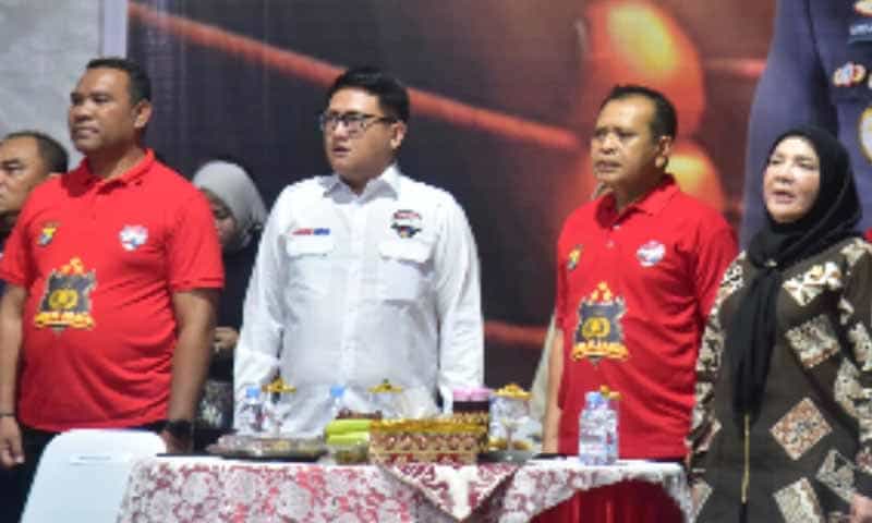 Ahmad Giri Akbar menghadiri pembukaan Kejuaraan Tinju Amatir Polresta Bandar Lampung Boxing Championship Tahun 2026 yang dilaksanakan di Lapangan Mapolresta Bandar Lampung, Jumat (13/2/2026) | Foto: Ist.