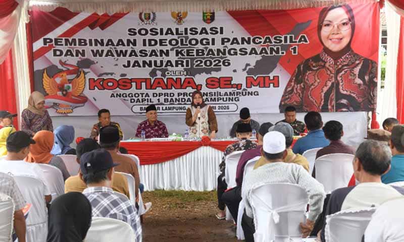 DPRD Provinsi Lampung Dapil I Bandar Lampung Gelar Sosialisasi Pembinaan Ideologi Pancasila | Foto: Ist.