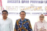 Sekretaris Komisi V DPRD Provinsi Lampung, Elly Wahyuni saat menggelar Pembinaan Ideologi Pancasila dan Wawasan Kebangsaan (PIP)yang berlangsung di Pekon (Desa) Podosari, Kecamatan Pringsewu, Minggu (18/1/2026). | Foto: Ist.