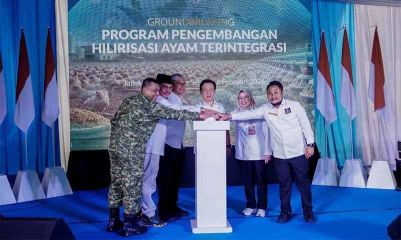 Groundbreaking Program Pengembangan Hilirisasi Ayam Terintegrasi Tahun 2026 di Kebun Kedaton Trikora PTPN I Regional 7, Jati Agung | Foto: Ist.