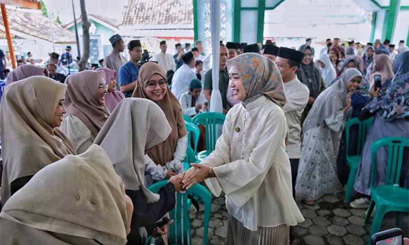 Wakil Gubernur Lampung, Jihan Nurlela menggelar Safari Ramadan 1447 Hijriah/2026 Masehi di Masjid Jami' KH Shobari, Pringsewu Selatan | Foto: Ist.