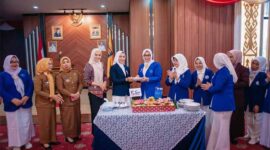 Perayaan Hari Ulang Tahun (HUT) Ikatan Wanita Pengusaha Indonesia (IWAPI) ke-51 yang digelar di Balai Keratun Ruang Abung, Selasa (10/2/2026). | Foto: Ist.