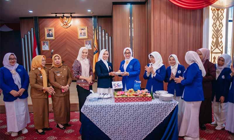 Perayaan Hari Ulang Tahun (HUT) Ikatan Wanita Pengusaha Indonesia (IWAPI) ke-51 yang digelar di Balai Keratun Ruang Abung, Selasa (10/2/2026). | Foto: Ist.