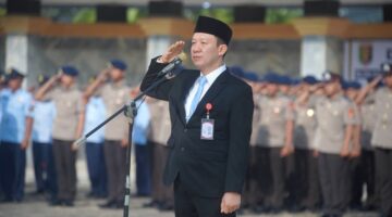 Upacara ziarah dalam rangka peringatan Hari Jadi ke-62 Provinsi Lampung Tahun 2026 di Taman Makam Pahlawan | Foto: Ist.
