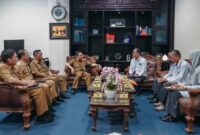 Sekretaris Daerah Provinsi Lampung, Marindo Kurniawan, saat menerima audiensi jajaran BPS Provinsi Lampung di Ruang Kerja Sekda | Foto: Ist.