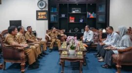 Sekretaris Daerah Provinsi Lampung, Marindo Kurniawan, saat menerima audiensi jajaran BPS Provinsi Lampung di Ruang Kerja Sekda | Foto: Ist.