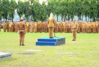Apel Mingguan Pemerintah Provinsi Lampung di Lapangan Korpri | Foto: Ist.
