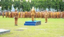 Apel Mingguan Pemerintah Provinsi Lampung di Lapangan Korpri | Foto: Ist.