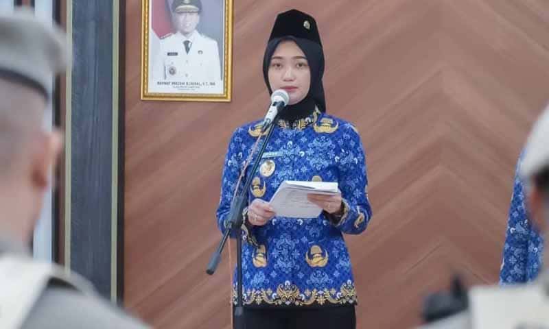 Wakil Gubernur Lampung, Jihan Nurlela menjadi inspektur upacara Peringatan Hari Kebangkitan Nasional (Harkitnas) ke-118 | Foto: Ist.