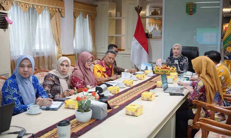 Rapat Koordinasi Tim Percepatan Penanggulangan Tuberkulosis (TP2TB) Kabupaten Pesawaran secara virtual | Foto: Ist.