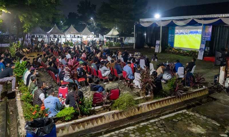 Pemerintah Provinsi Lampung menggelar nonton bareng (Nobar) pertandingan Piala Dunia | Foto: Ist.