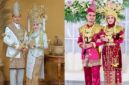Kiri pakaian adat Pepadun dan Kanan pakaian adat Saibatin | Foto: Ist.