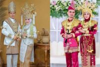 Kiri pakaian adat Pepadun dan Kanan pakaian adat Saibatin | Foto: Ist.