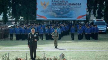 Provinsi Lampung menggelar Upacara Peringatan Hari Lahir Pancasila 2026 di Lapangan Korpri | Foto: Ist.