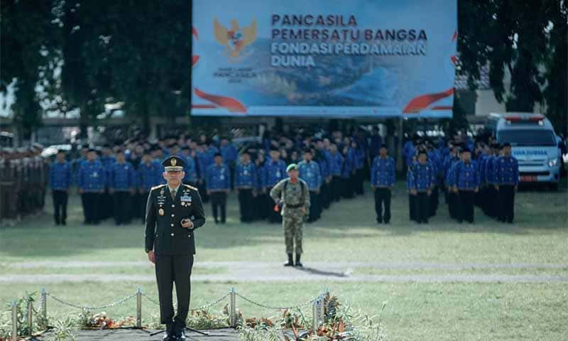 Provinsi Lampung menggelar Upacara Peringatan Hari Lahir Pancasila 2026 di Lapangan Korpri | Foto: Ist.