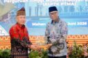 Gubernur Lampung Rahmat Mirzani Djausal menyambut jajaran pengurus pusat dan daerah Persyarikatan Muhammadiyah dalam jamuan di Mahan Agung, Kamis (25/6/2026) | Foto: Ist.